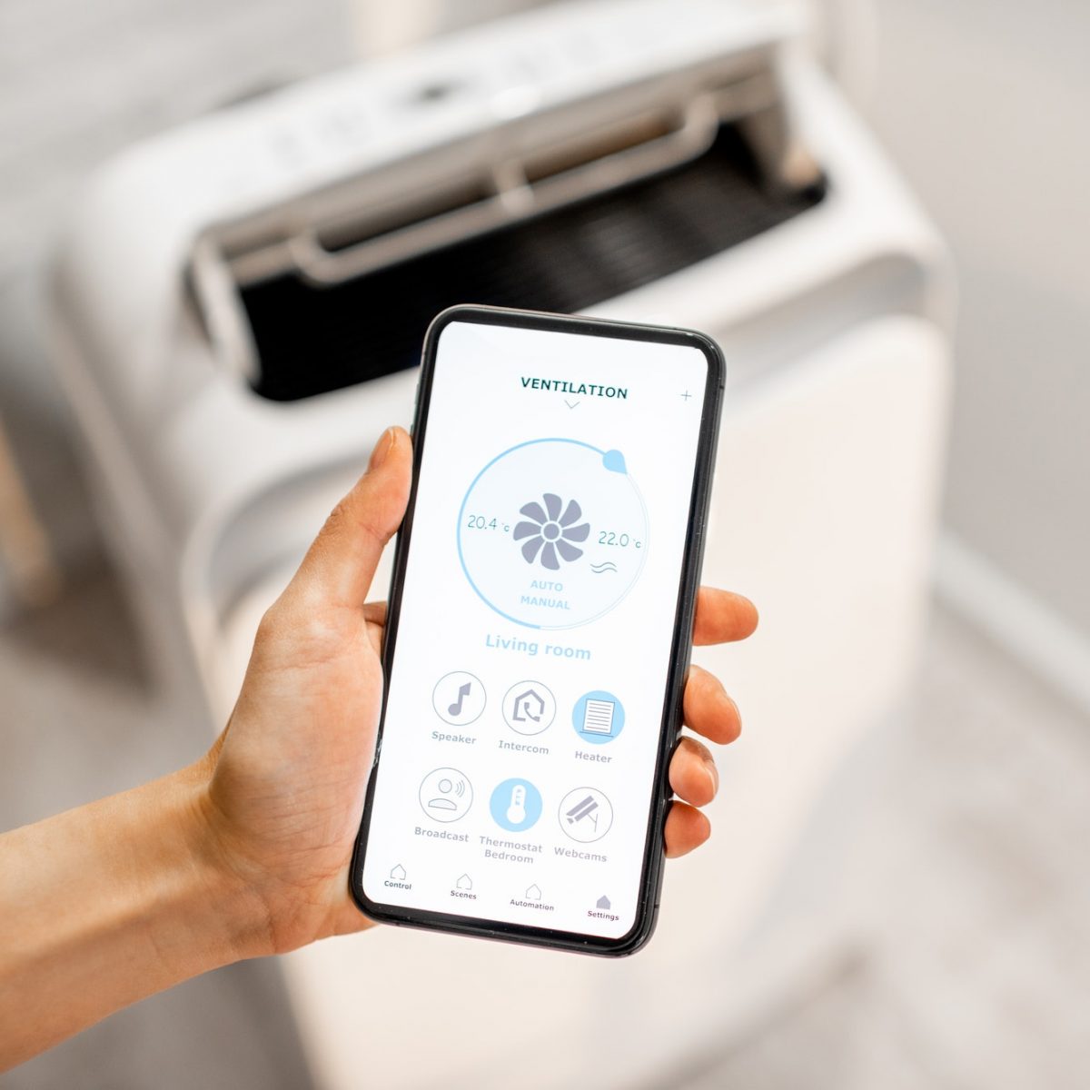 Controlling air condition with a smart phone